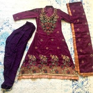 Purple salwar kamese